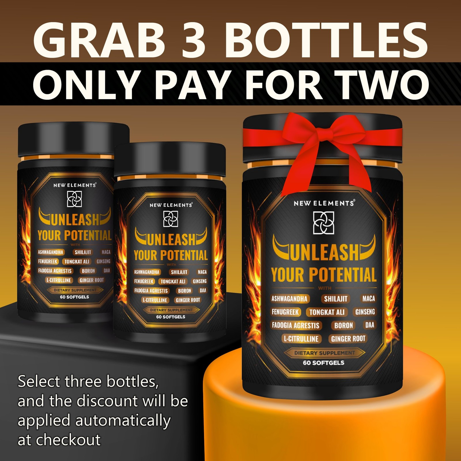 Natural Testosterone Booster Supplement for Men – Test 90 Count (Pack of 1)