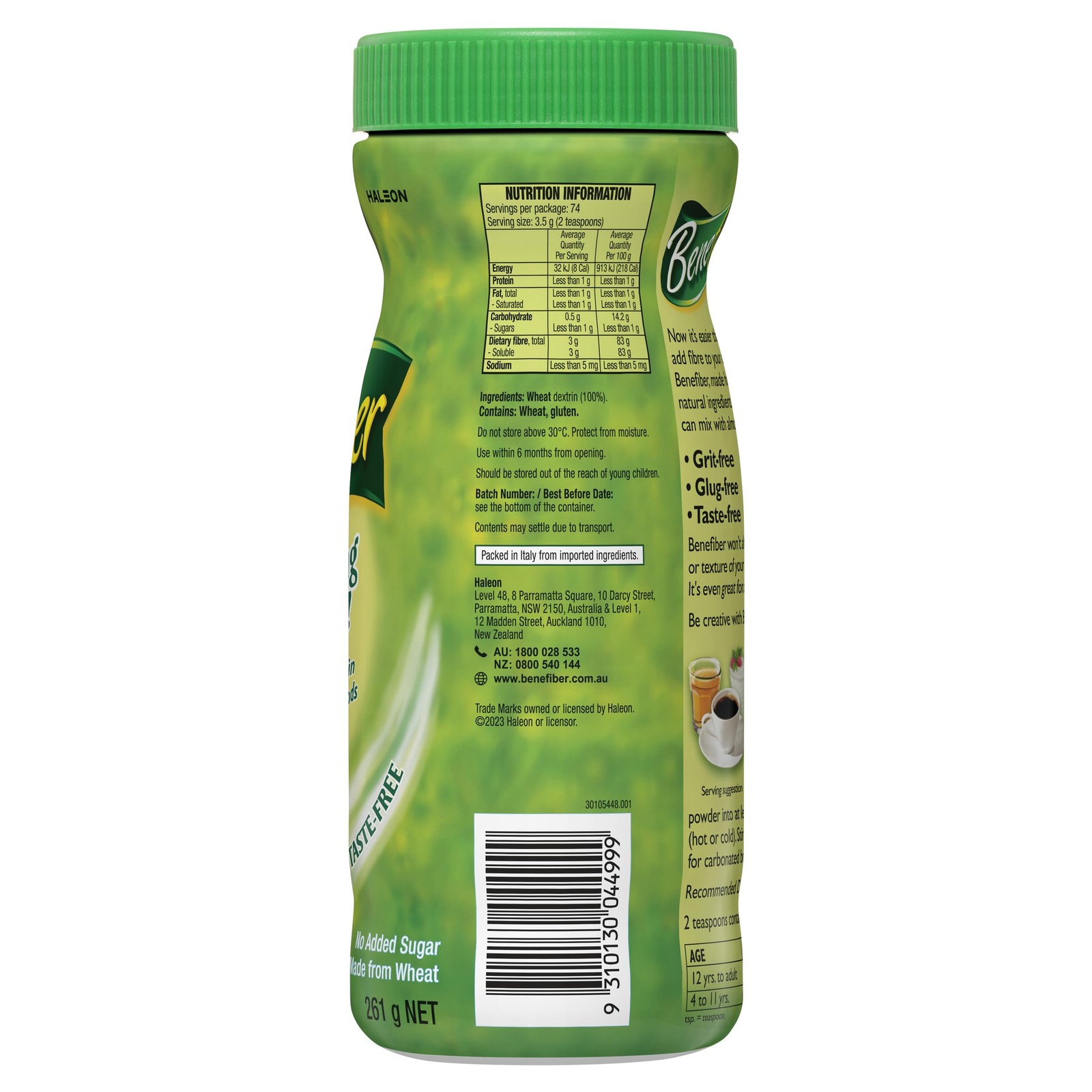 Benefiber Taste-Free, Sugar-Free Fiber Supplement 9.2 Ounce (Pack of 1), Ice