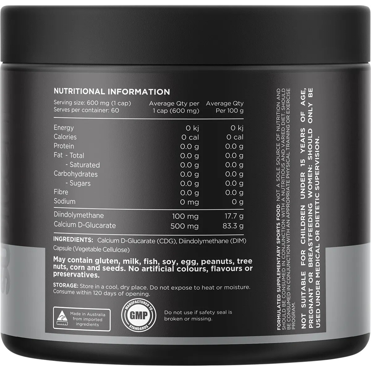 New Switch Nutrition DIM+ 60 Capsules Diindolylmethane+Calcium D-Glucarate