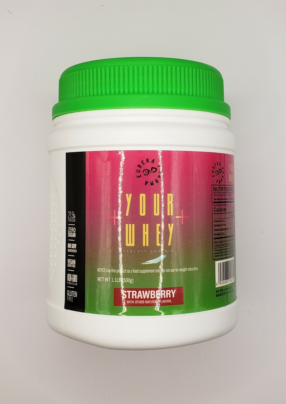 YOUR WHEY Plant based Vegan Protein Powder,1.51lb – Strawberry Flavors