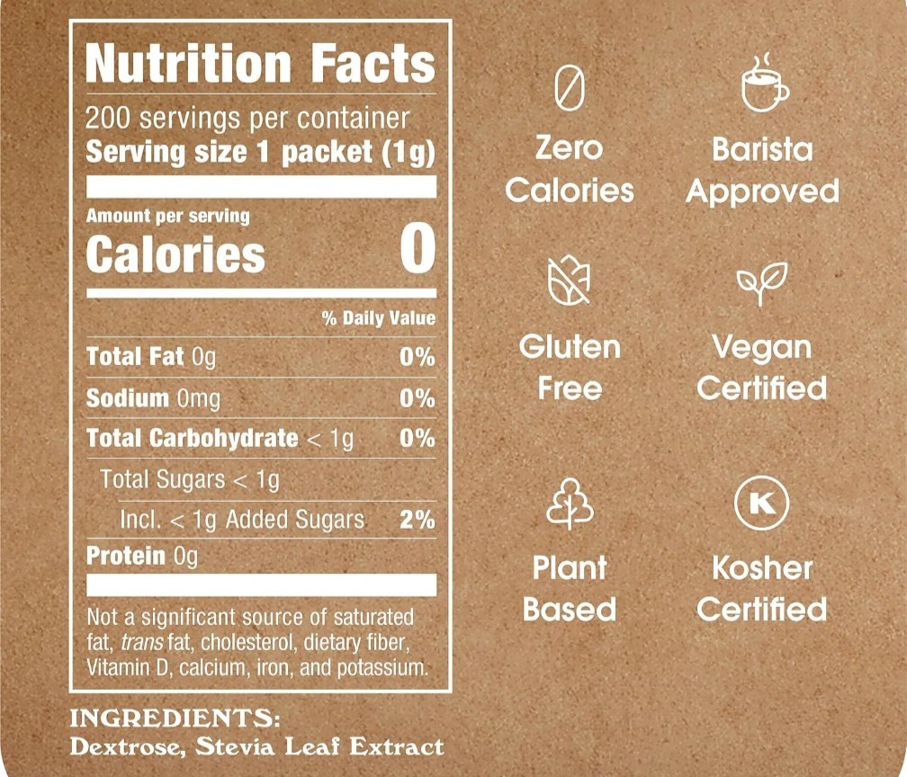 Stevia In The Raw Sweetener Packets 200 Ct Box 200 Count (Pack of 1) BB 12/27