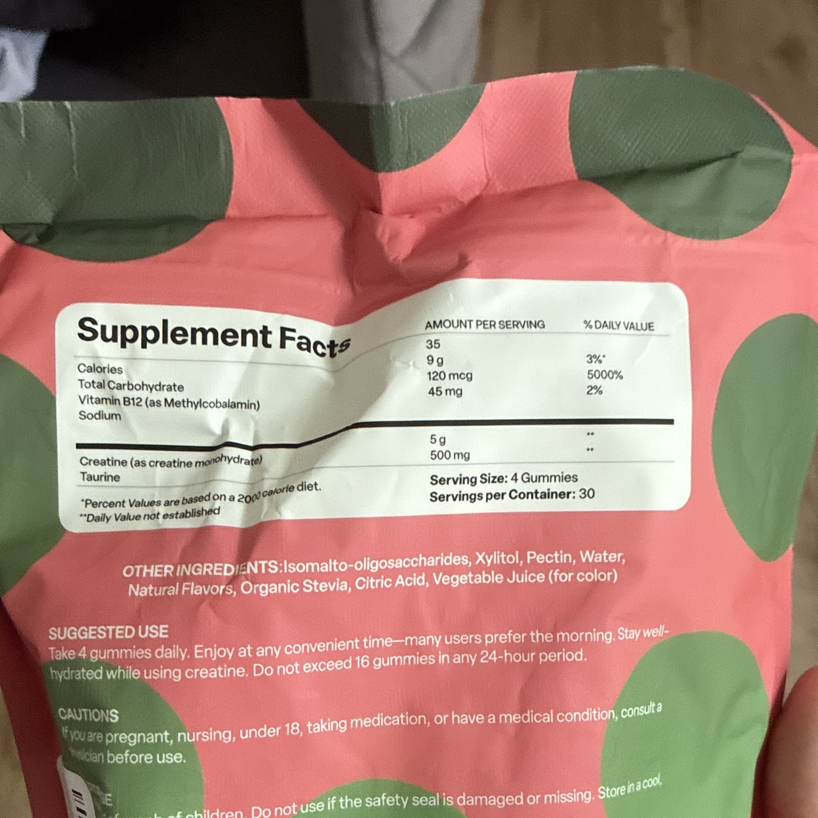 Vybrance Labs Creatine Monohydrate Gummies Watermelon 120 Vegan Sugar-Free