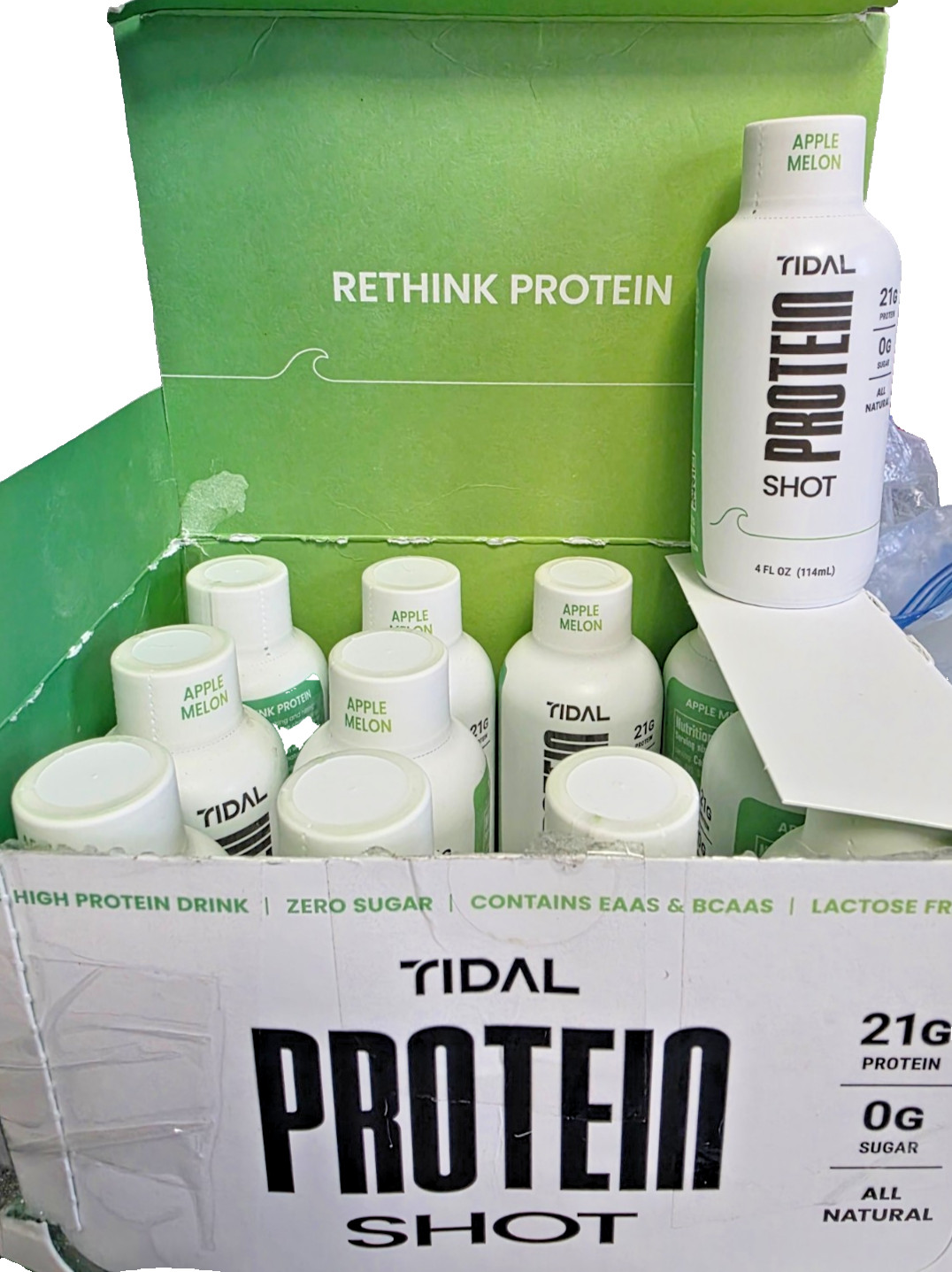 Tidal Protein Shot 4 fl oz (12 Pack) Liquid Protein Drink 21g