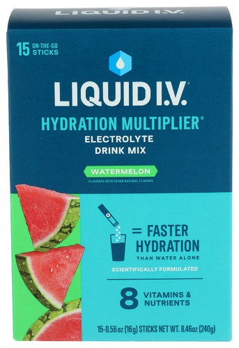 Liquid I.V. Hydration Watermelon 15 Ct 8.4 oz (Pack of 4)