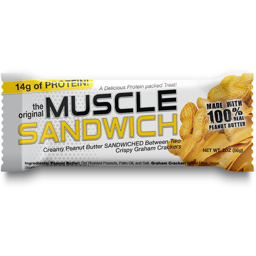 Muscle Foods Muscle Sandwich High Protein Candy Bar 2 Flavors 12 Count Boxes New