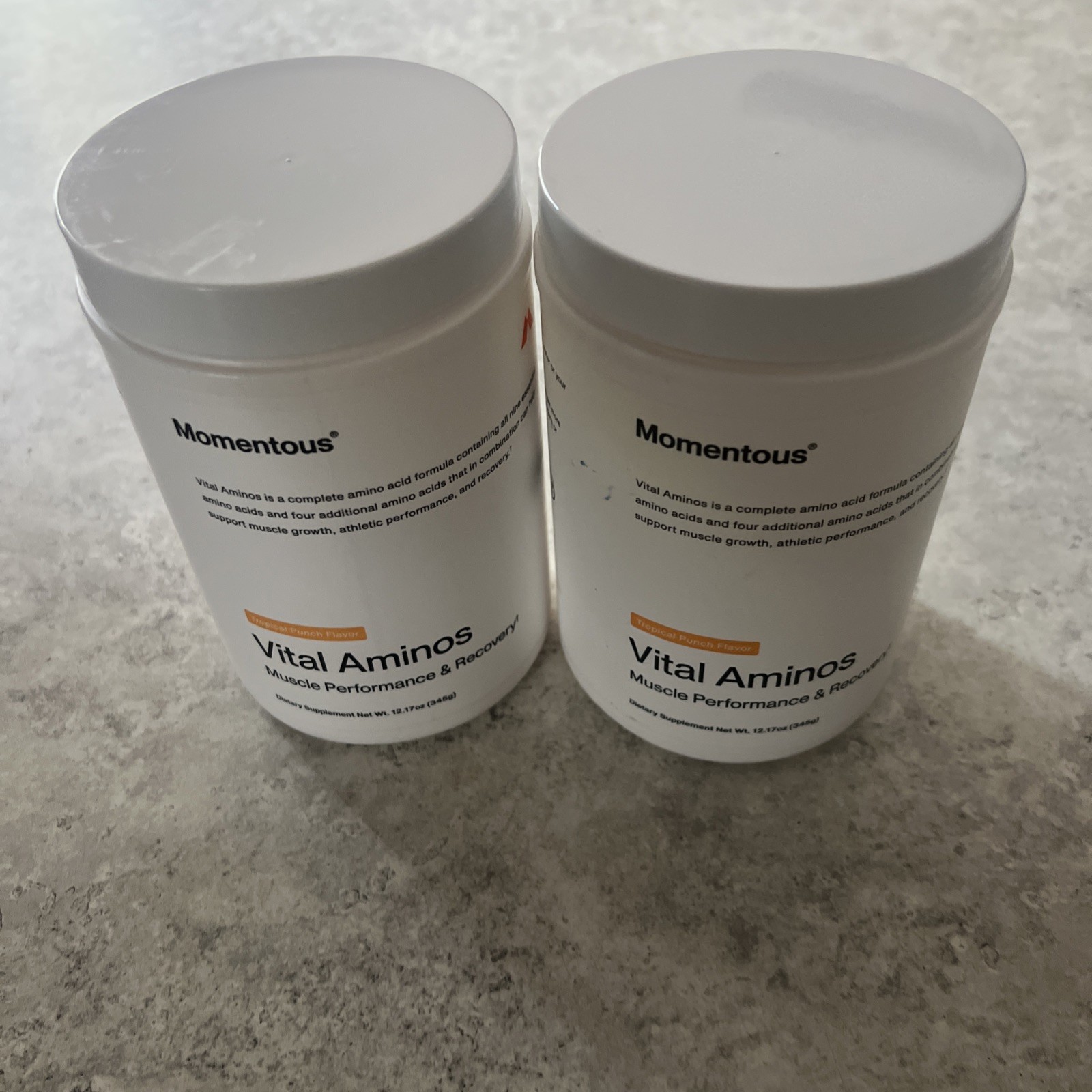 2X Vital Aminos Powder Supplement – BCAA & EAA – Tropical Punch – NSF Certified