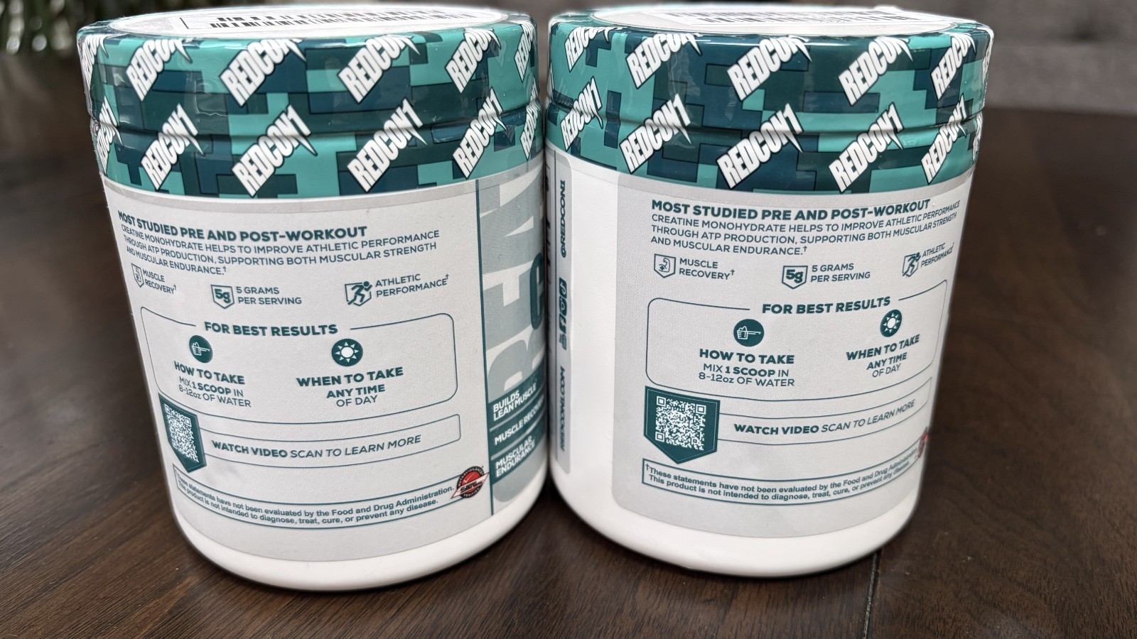 Lot Of 2 REDCON1 CREATINE MONOHYDRATE 60 Servings 10.58oz EXP 11/2027