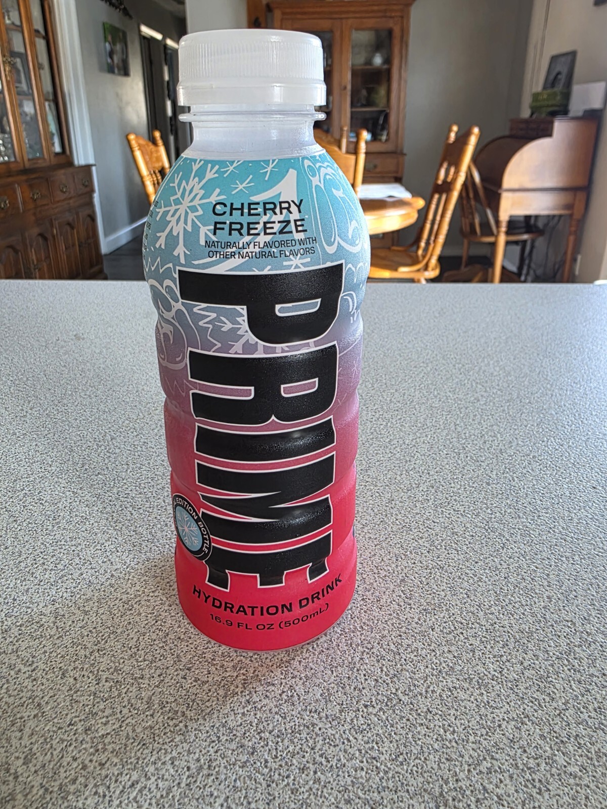 Prime Hydration Cherry Freeze Special Edition Graffiti Color Change Bottle