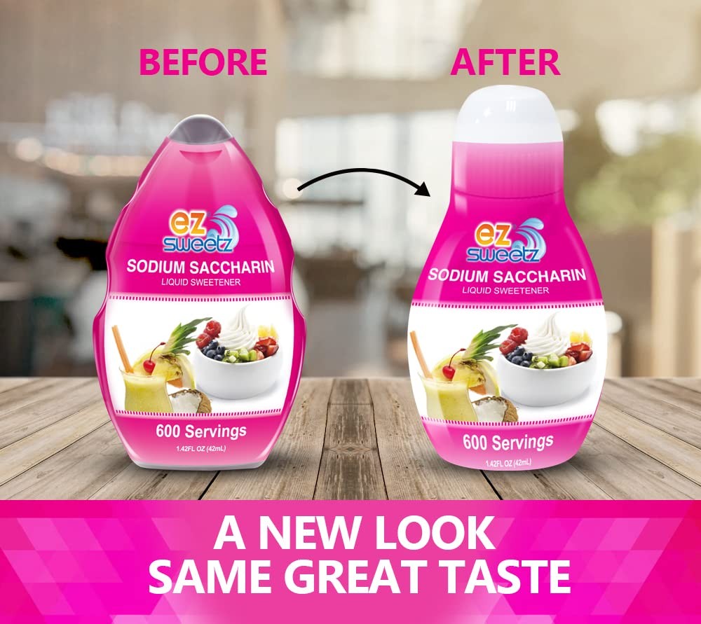 EZ-Sweetz Sodium Saccharin (2 Pack 1.42oz – Liquid Sweetener 600 Servings/Bot…