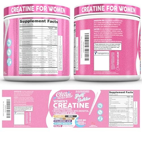 Clean Nutra Creatine for Women | BCAA Powder, Collagen, Biotin, Vitamin D3