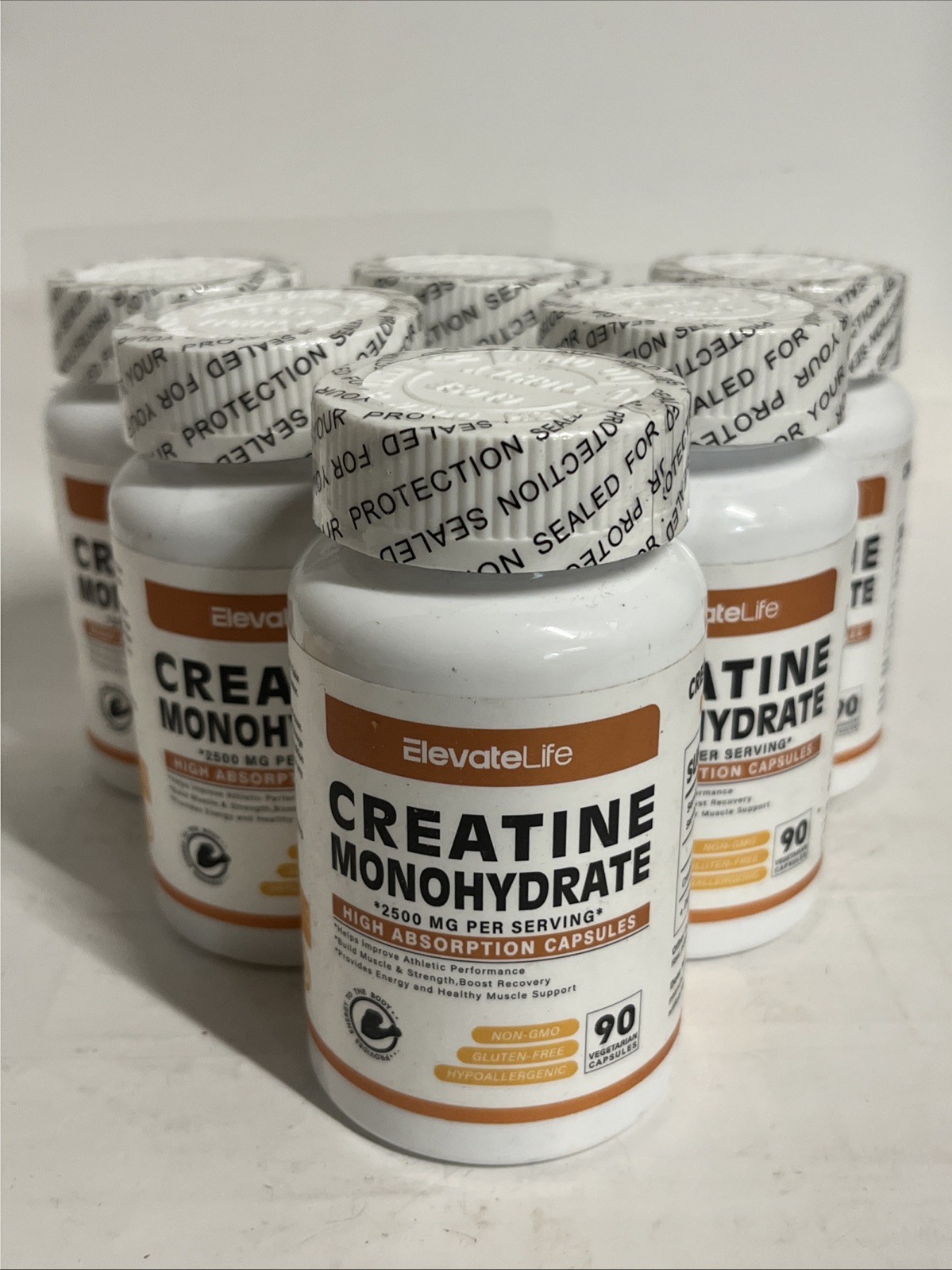 6x ElevateLife Creatine Monohydrate 2500mg, 90 (540 Total) 6/26