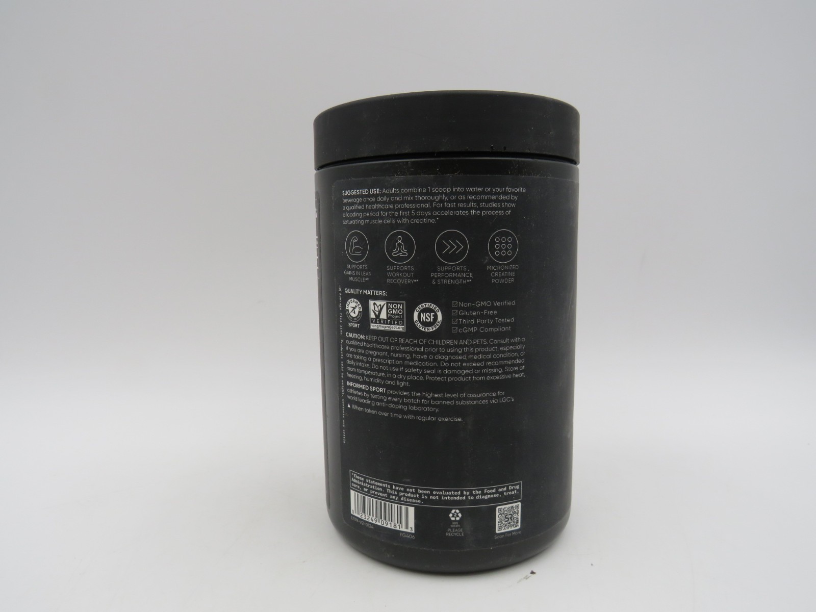 Sports Research Creatine Monohydrate Unflavored 1.1 lb EXP 05/28