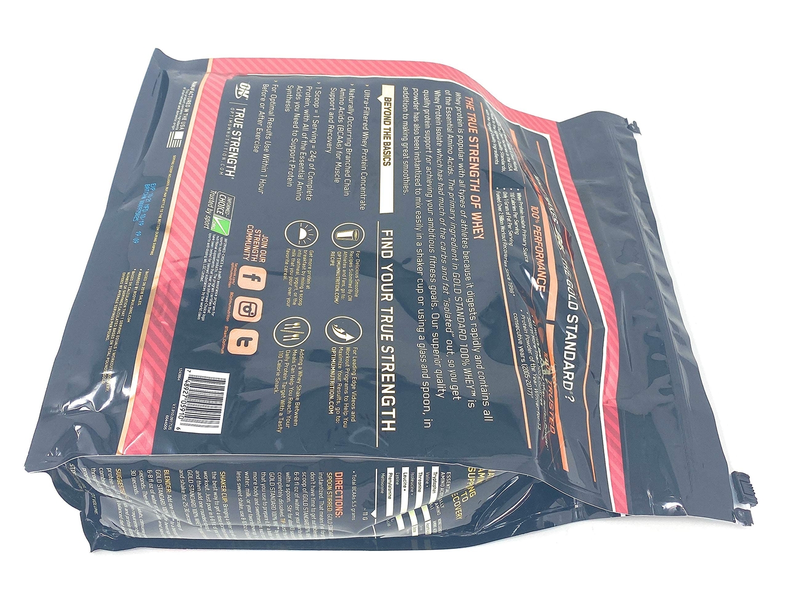 Optimum Nutrition Gold Standard 100% Whey Protein Vanilla Ice Cream, 80 Servings