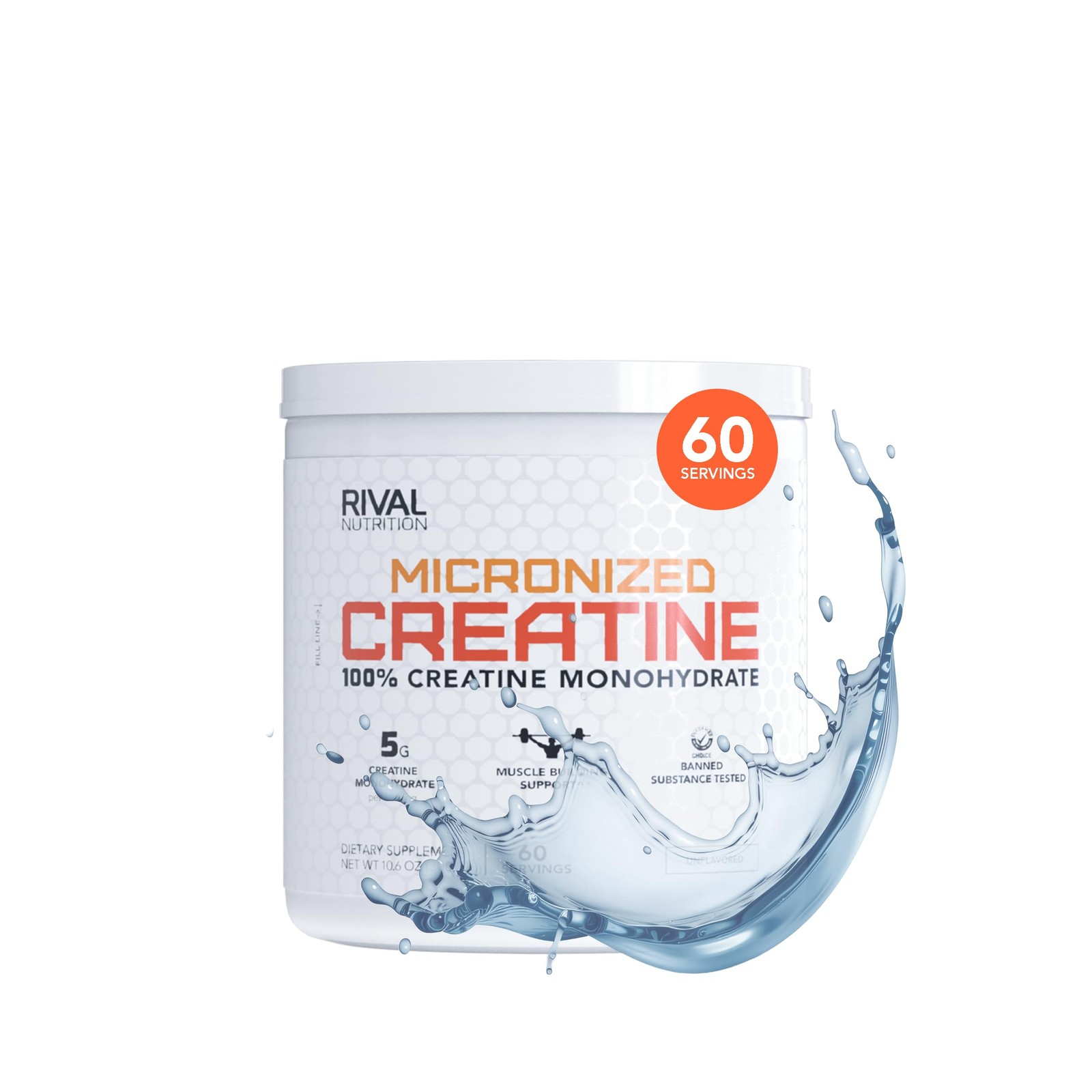 Micronized Creatine I 100% Creatine Monohydrate Powder I Unflavored, 60 Servi…