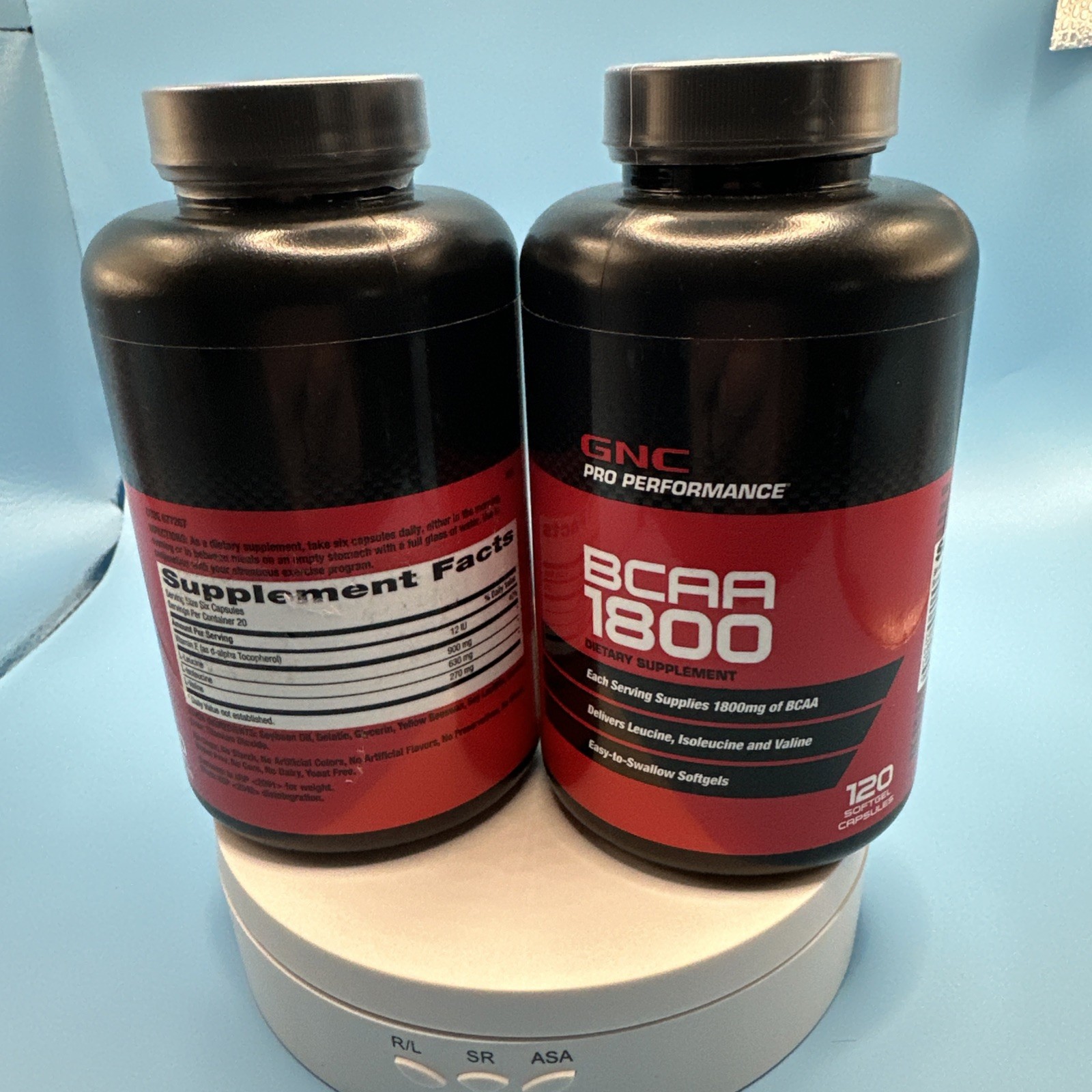 Lot Of Two! GNC Pro Performance BCAA 1800 Dietary Supplement, 120 gels 11/2026