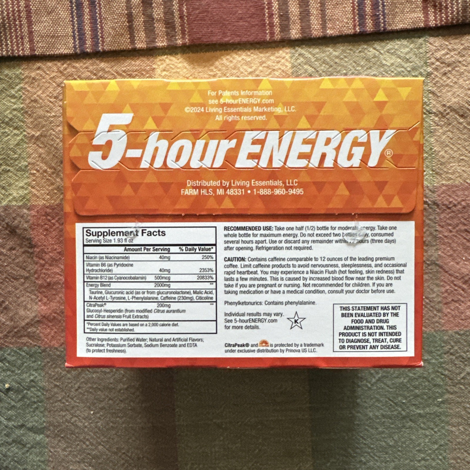 5-Hour Energy, Sport Pre-Workout, Vital Orange, 6 Pack