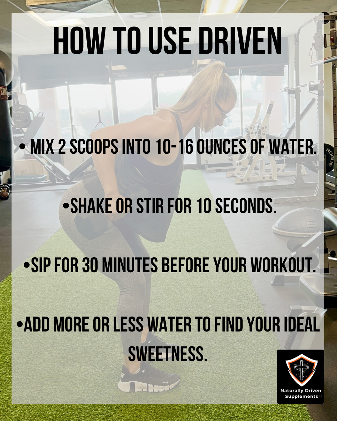 Driven Natural Pre Workout – Clean Energy, Endurance & Focus | No Jitters, Vegan