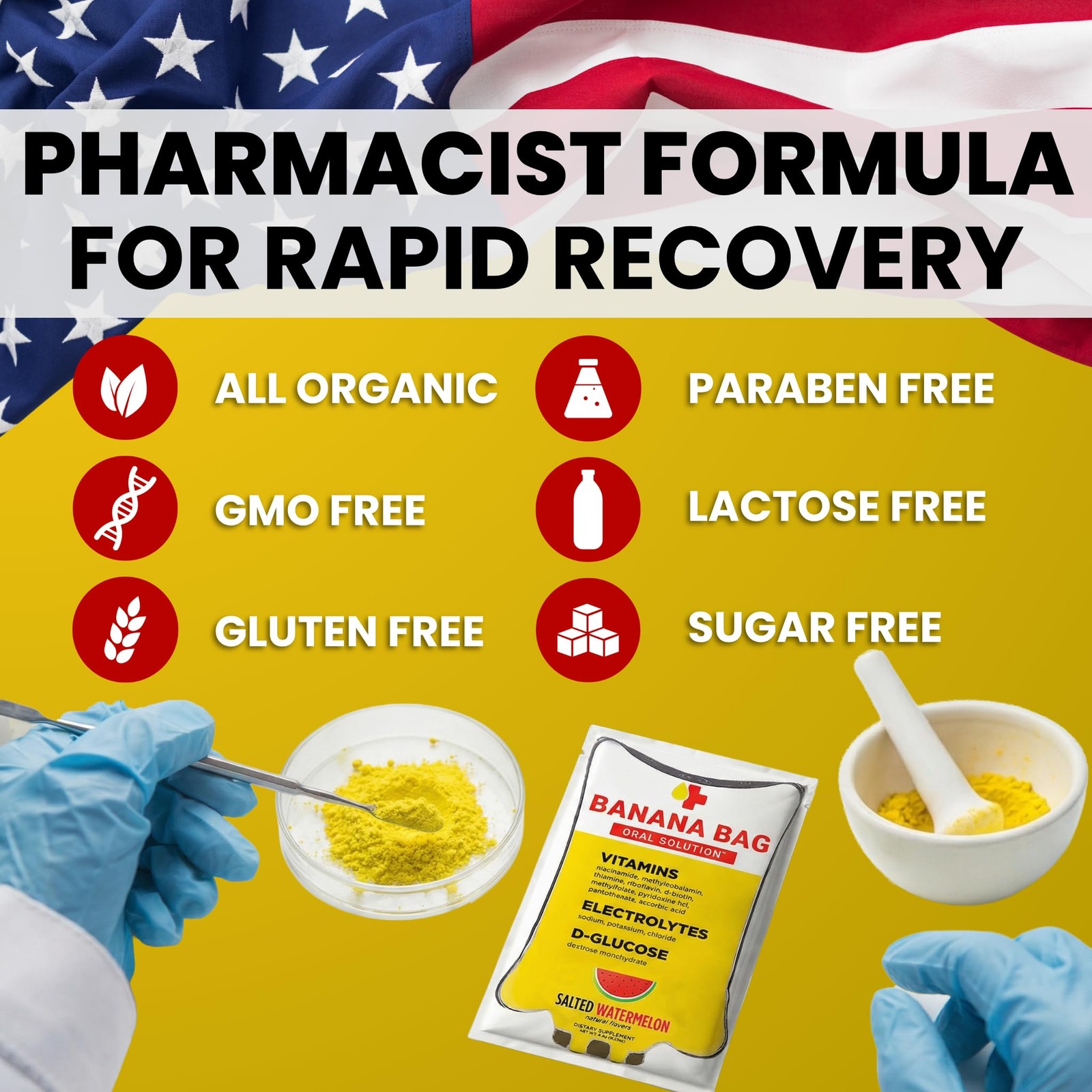 Banana Bag Oral Solution Packets 5Pk Electrolytes Powder Packets Drink Mixes