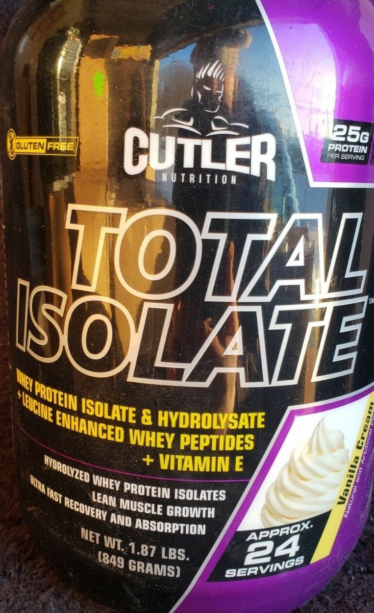 Cutler Nutrition – Total ISOLATE Powder – Vanilla Cream – 1.87 lbs Exp 12/2024
