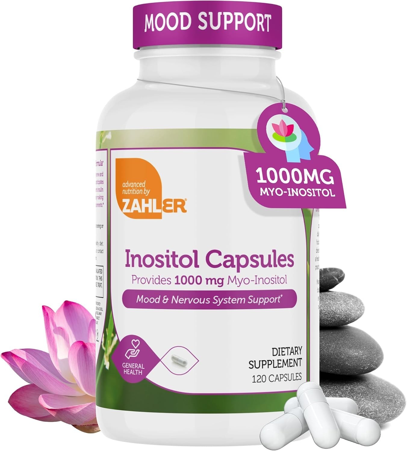 Zahler Inositol Supplement Capsules Mood & Nervous System Support