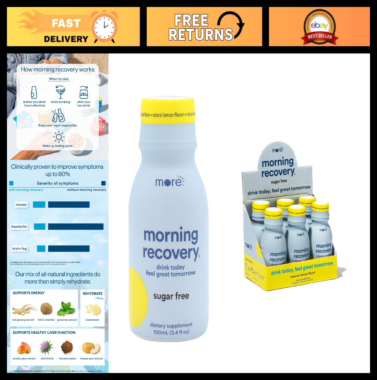 Hydrating Electrolyte Drink with Milk Thistle, Non-GMO, Vegan, Sugar-Free, Lemon