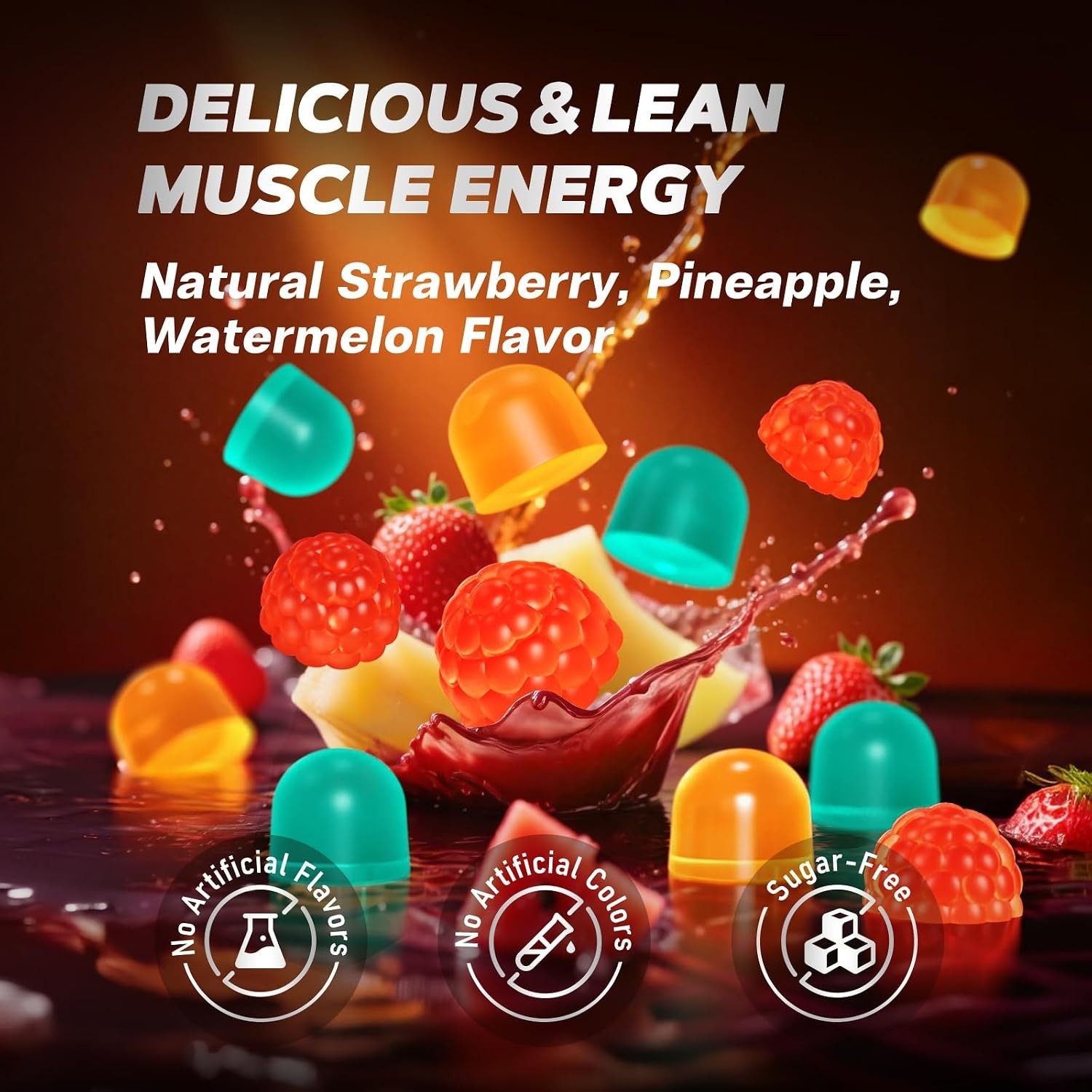 Creatine Monohydrate Gummies Strength & Athletic Performance 5g 120 Gummy USA