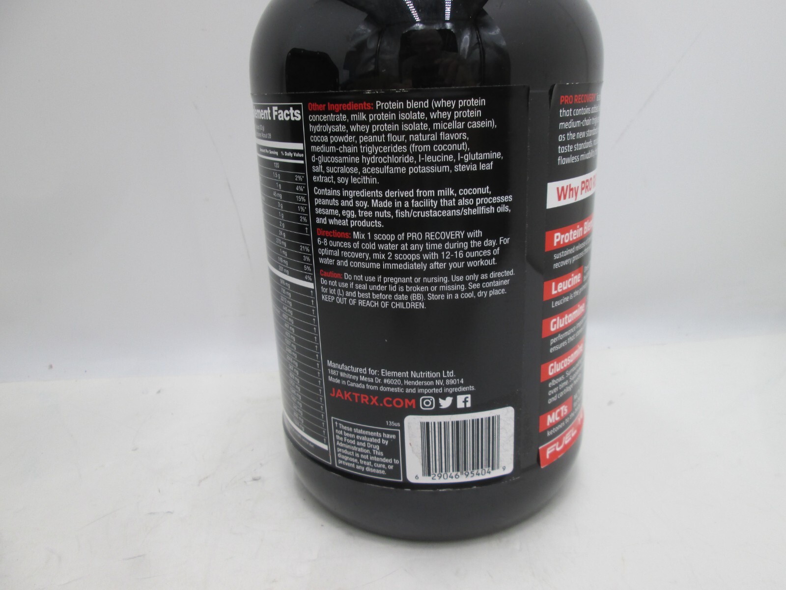 2Lb. JAKTRX PRO Recovery Whey Protein Powder Chocolate Milkshake