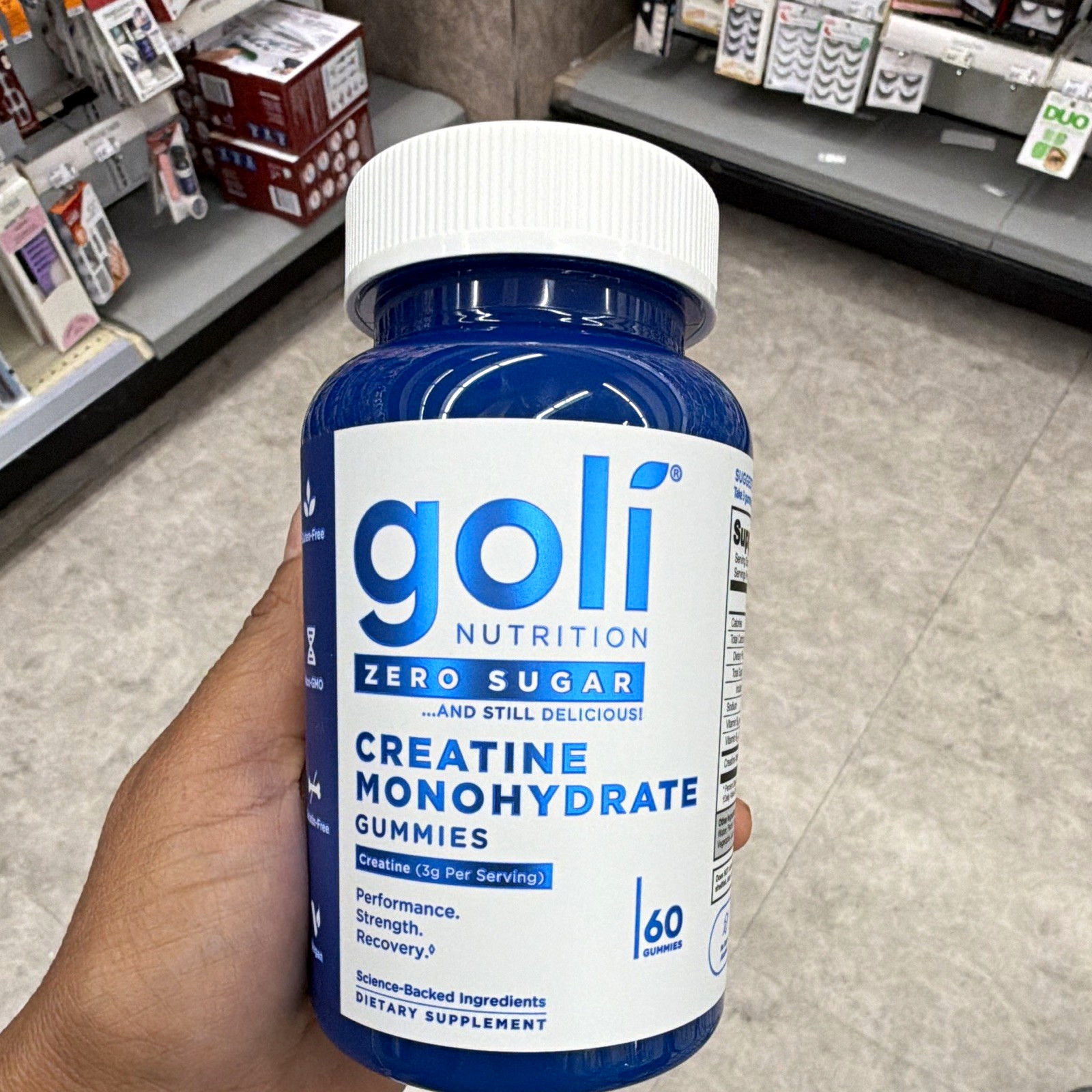 Goli Nutrition Zero Sugar Creatine Monohydrate Gummies, 60 Count