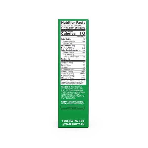 Workout Hydration Dietary Supplement Powder – Lemon Lime – 10pk