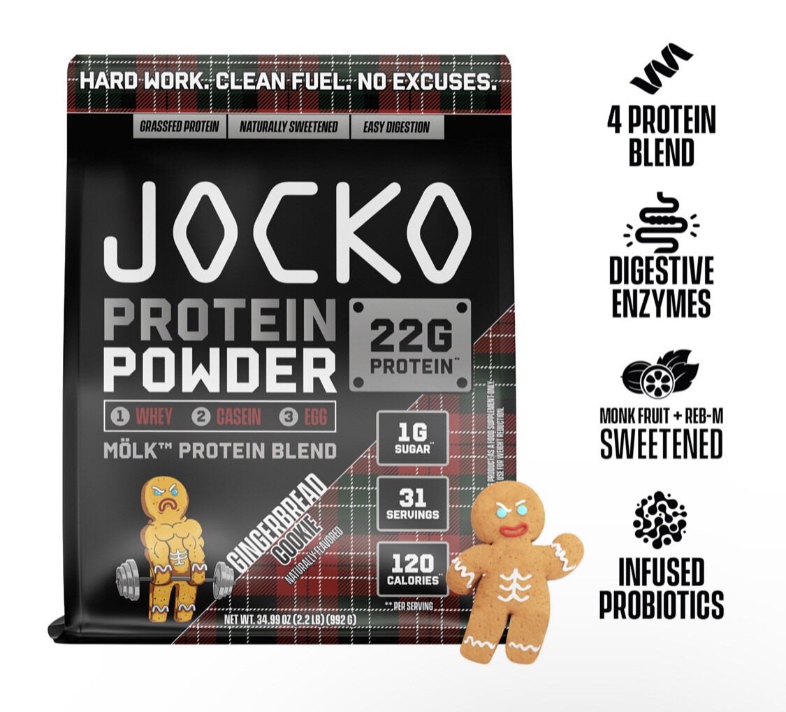 Jocko Protein Powder Mölk 22G Protein Blend-Gingerbread Cookie Flavor-2lbs