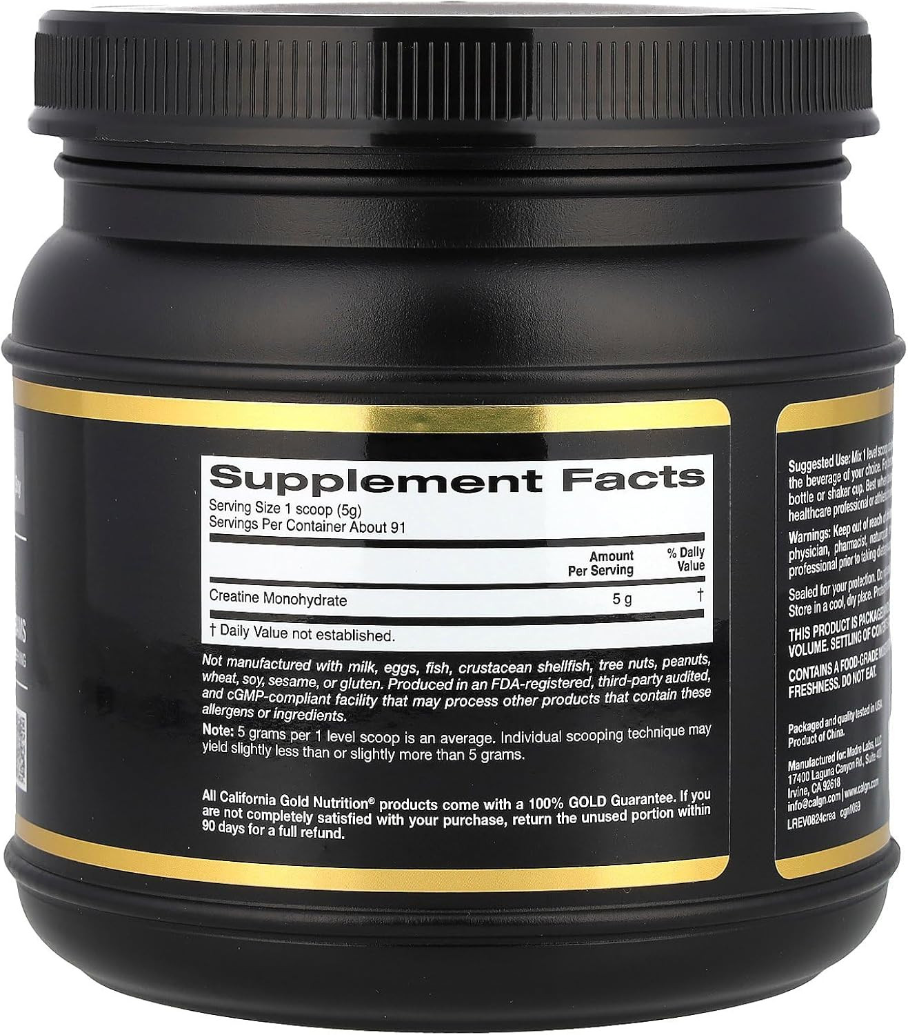 California Gold Nutrition, Creatine Powder, Micronized, Muscle and Strength Supp
