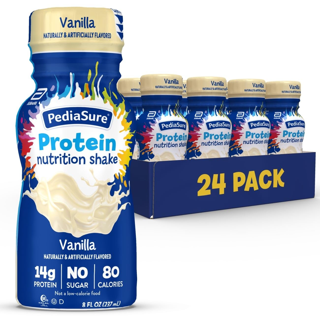 PediaSure Protein, Protein Shake for Kids, 14g 8 Fl Oz (Pack of 24)