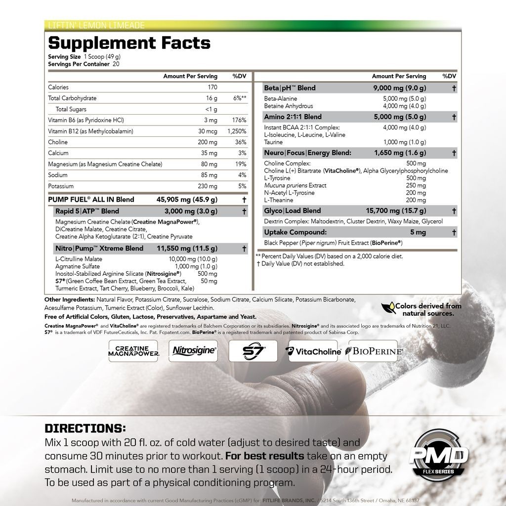 PMD Sports Ultra Pump Fuel All-In Caffeine Free – Pre Workout Powder