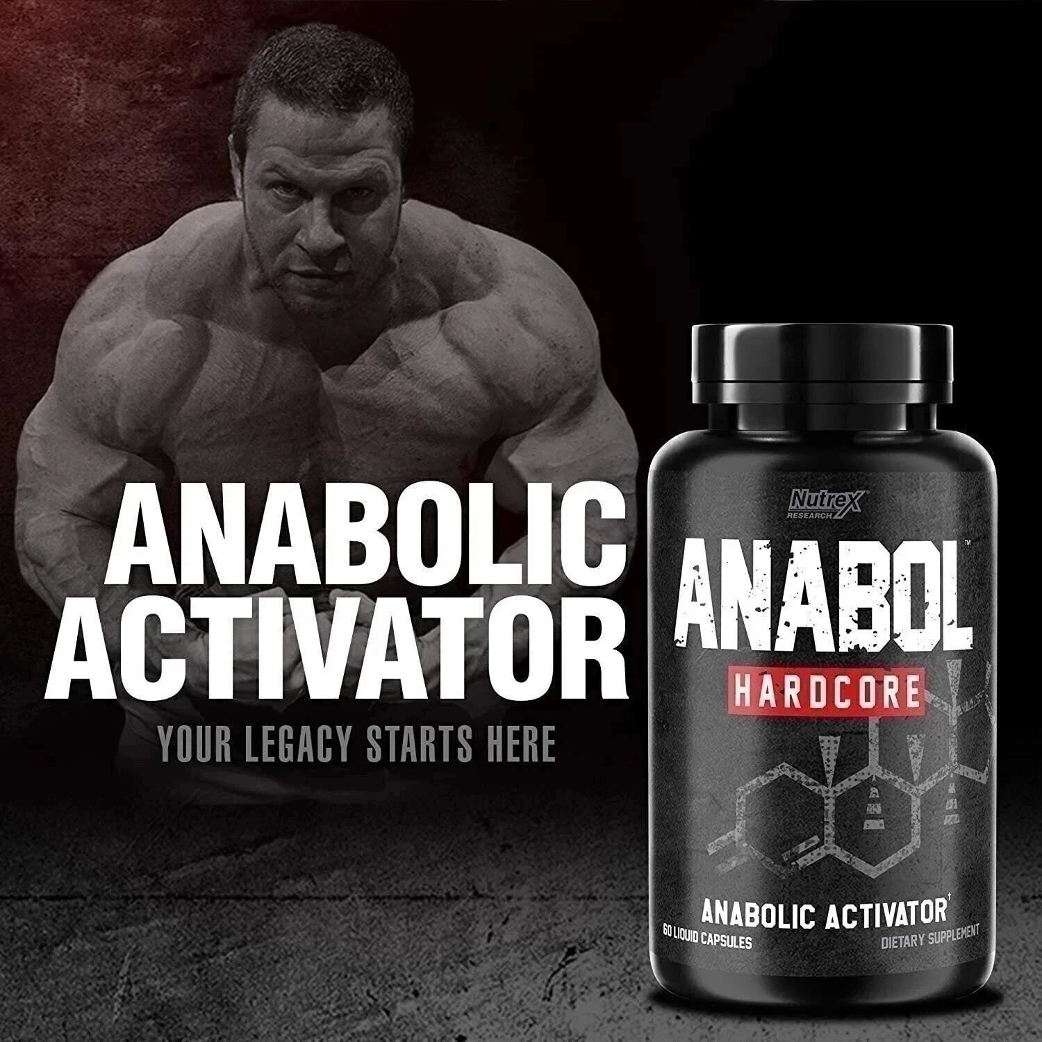 Nutrex Research Anabol Hardcore Anabolic Activator, Muscle Builder – pack of 2