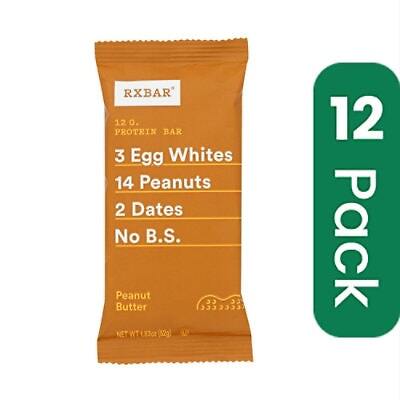 RXBAR Protein Bar 12g Protein Peanut Butter – 1.83 oz (Pack of 12)