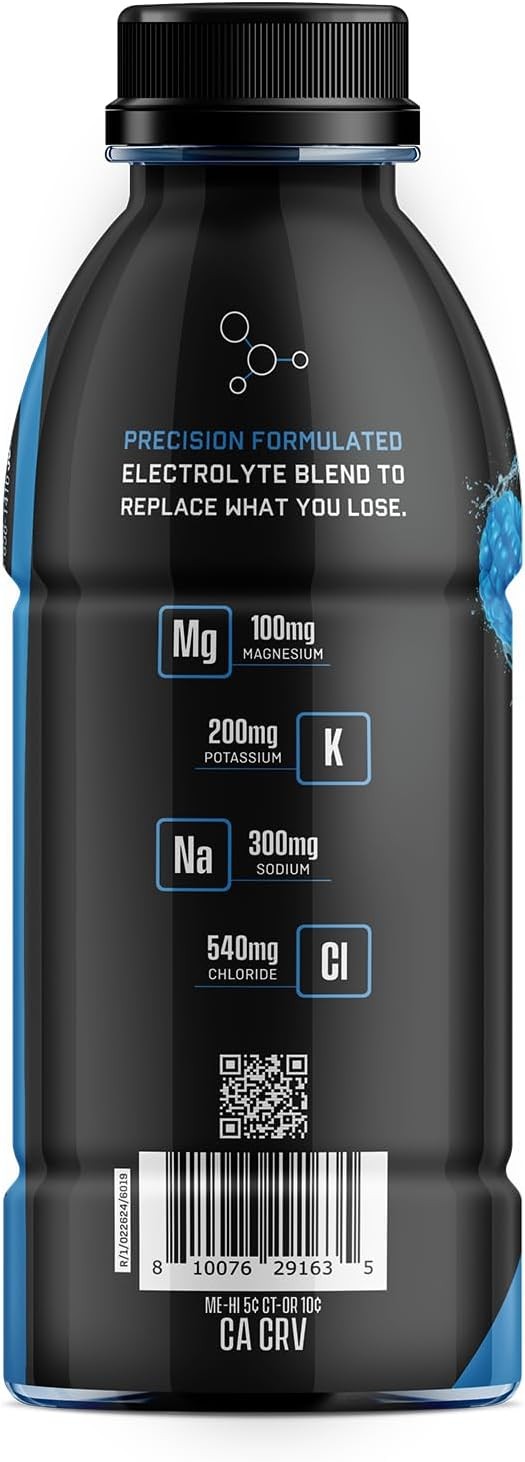 Jocko Fuel Hydrate Electrolyte Sports Drink 16oz (12 Pack) Blue Raspberry