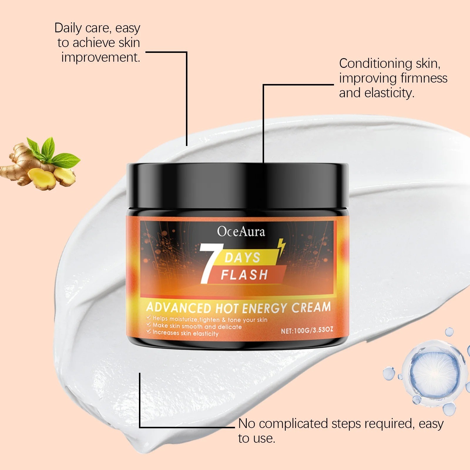 Ginger Burning Fat Lotion Sweat Enhancer Cellulite Anti Reduce Tummy Waist Leg