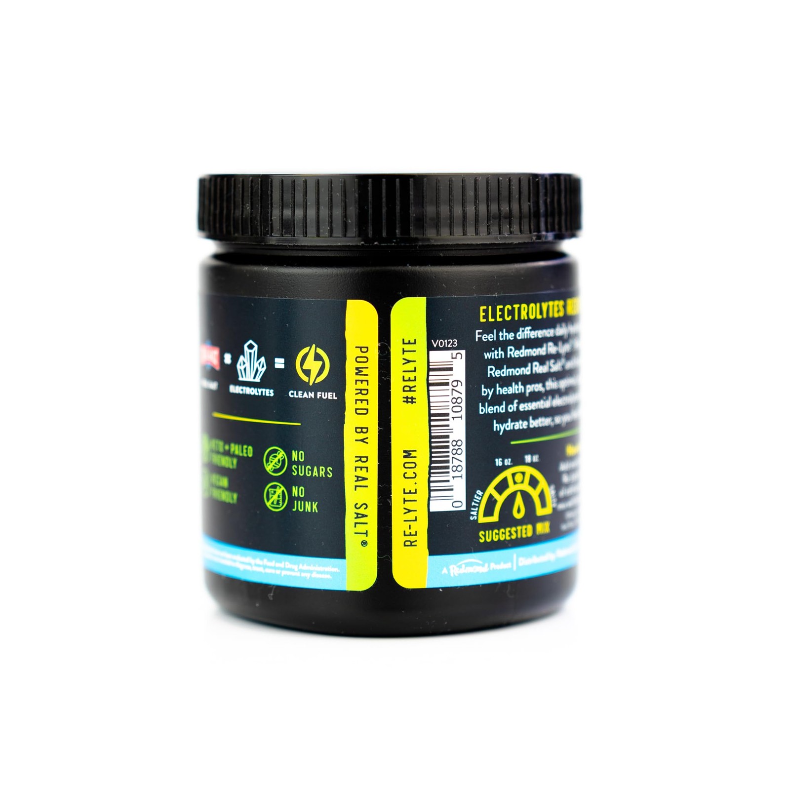 Redmond Re-Lyte Electrolyte Drink Mix Lemon Lime 30 Serving Small 6.88Oz Jar