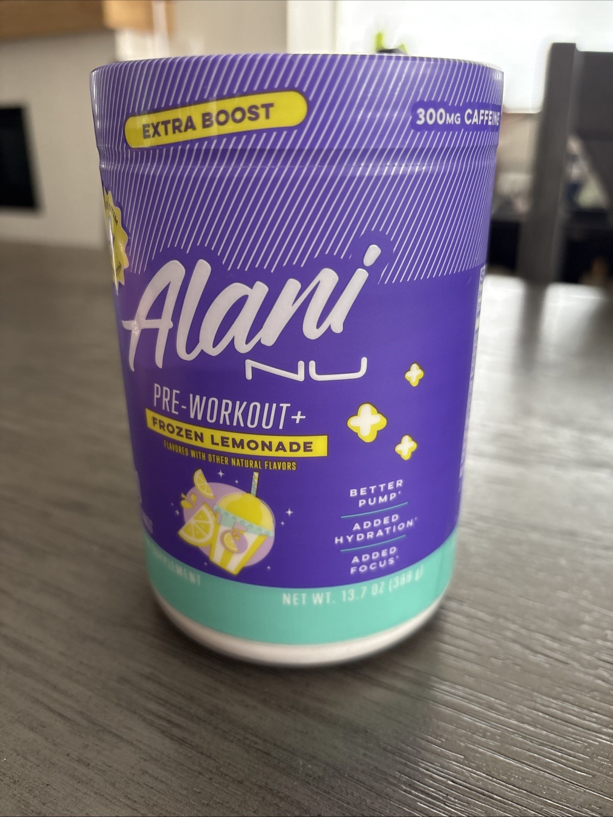 Alani Nu Extra Boost Pre Workout Frozen Lemonade Flavor 30 Servings