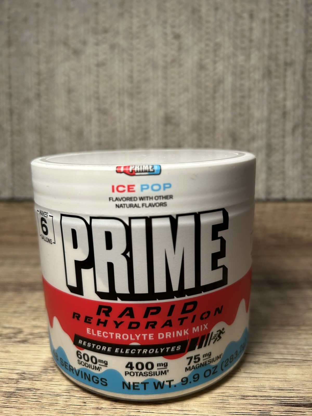 Prime Rapid Rehydration Electrolyte Powder Ice Pop 9.9 Ounce Expires 2/2028