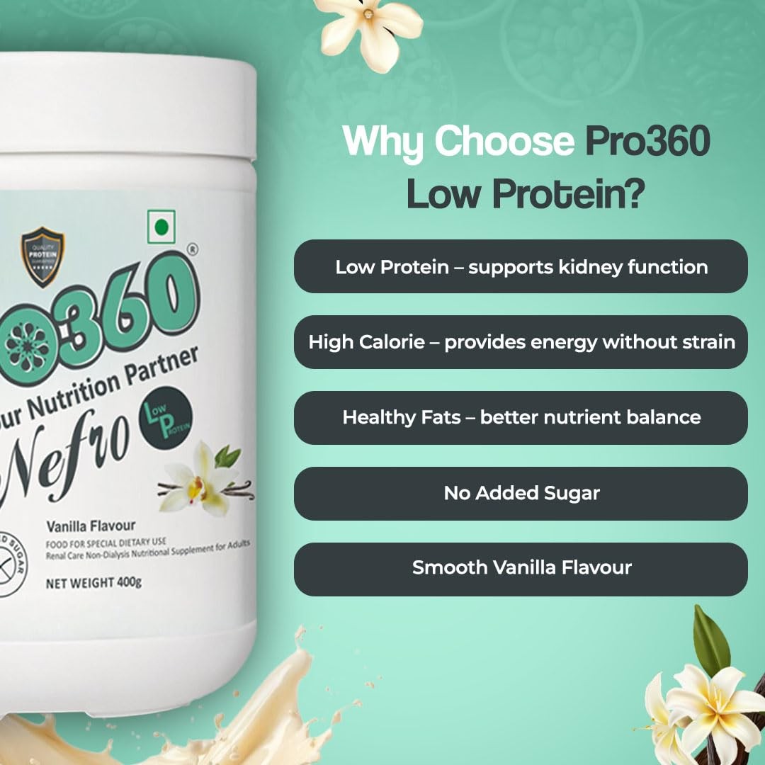 Pro360 Nefro LP Low Protein Vanilla Powder � Kidney Health, 400g