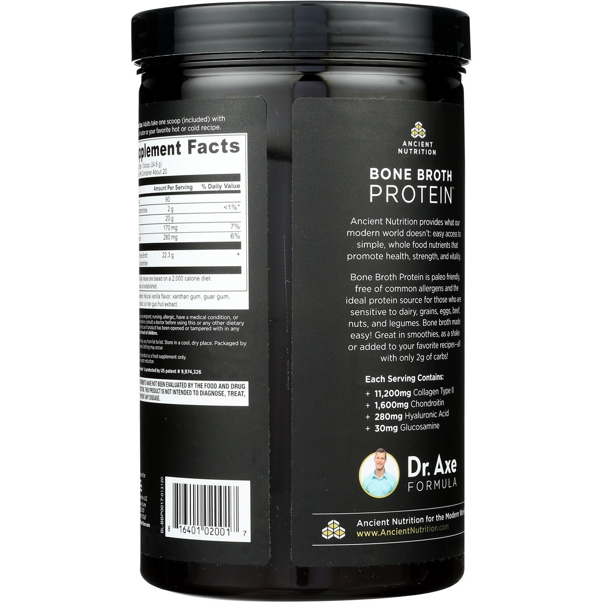 Ancient Nutrition Bone Broth Protein Vanilla 492 g / 1.1 lb / 17.4 oz