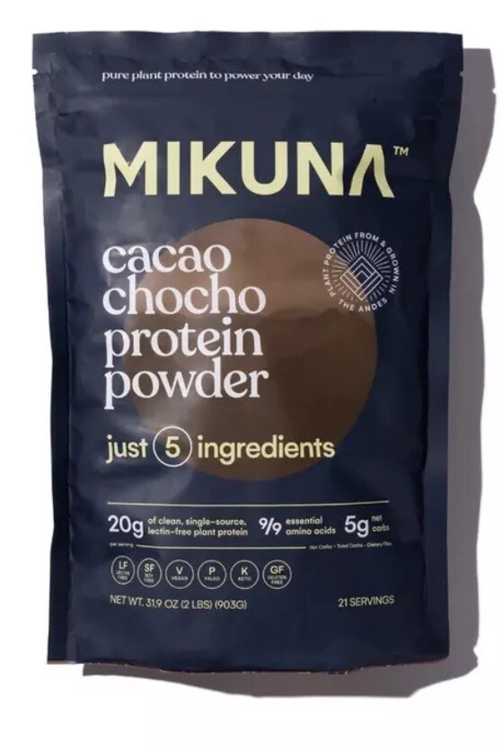 MIKUNA Chocolate Chocho Protein Powder – 21 Servings – 2lb /31.9oz