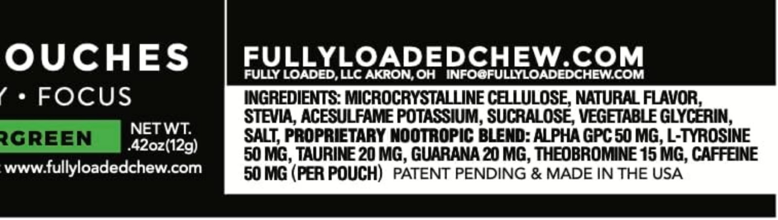 Fully Loaded Alpha Fuel Nootropic Pouches Wintergreen Fuel – Nootropic Energy…