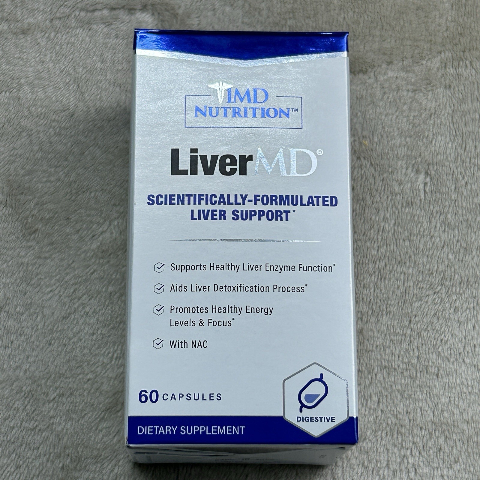 1MD LiverMD Liver Support Supplement Siliphos Milk Thistle Extract EXP 10/2026