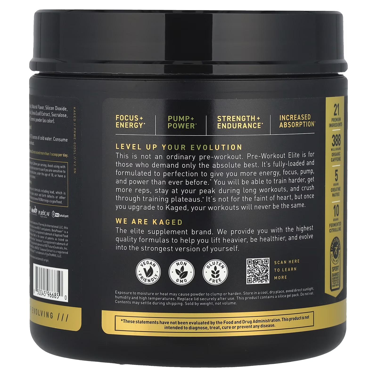 Elite Series, Pre-Workout, Strawberry Lemonade, 1.47 Lb (668 G)
