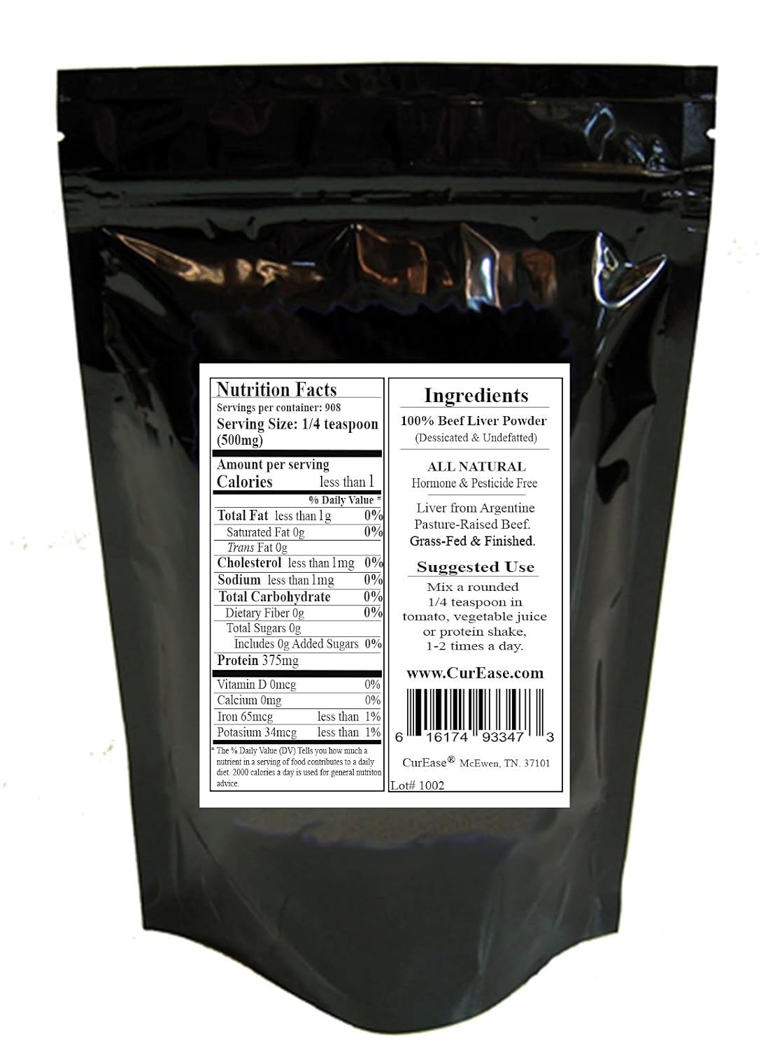 CurEase Argentine Grass Feed Beef Liver Powder Undefatted Desiccated dried Pe…