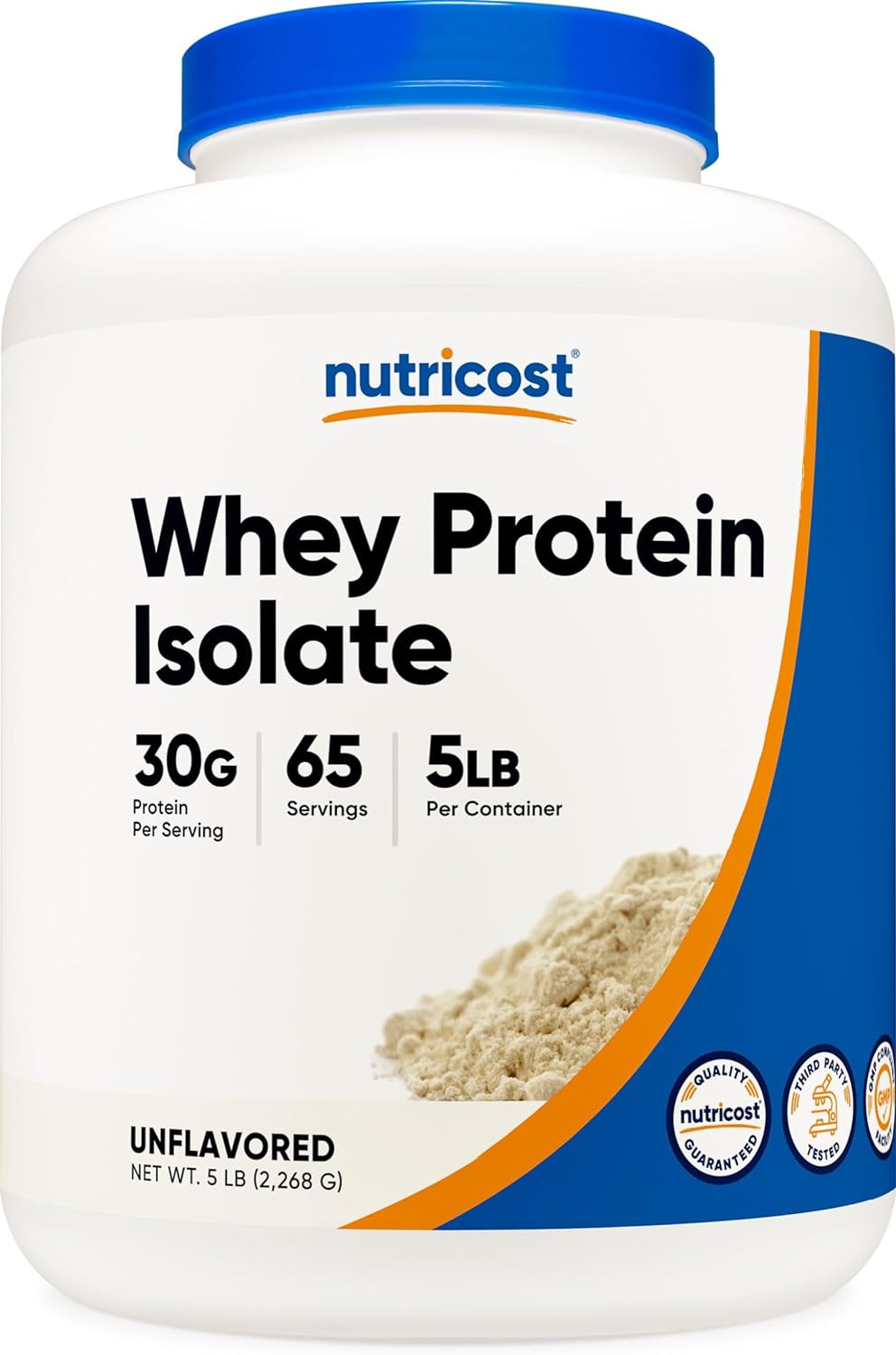 Nutricost Whey Protein Isolate, 30 Grams of Protein Per Serving, Non-GMO