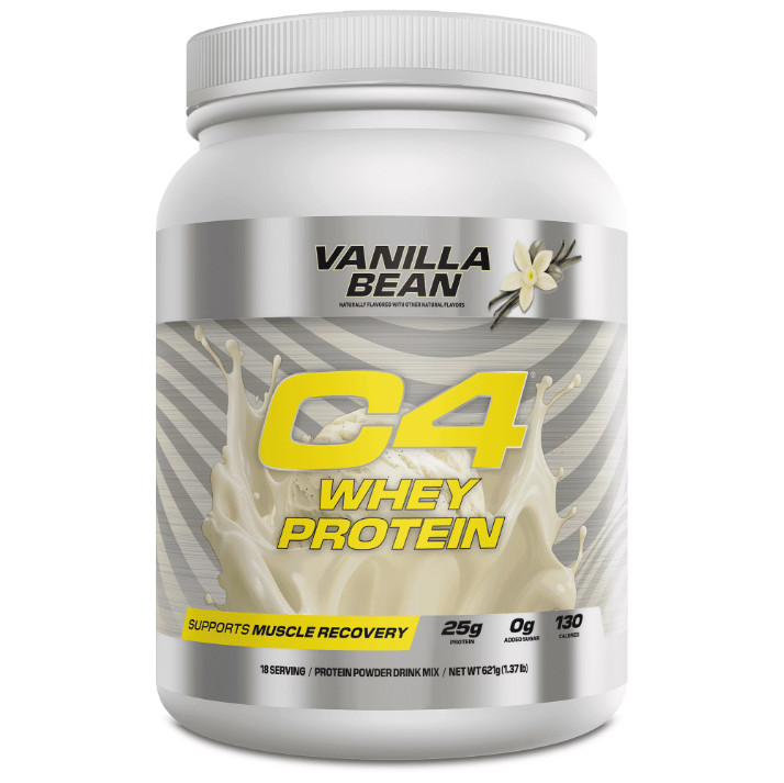 2 Pack C4 Pro Whey Protein Powder, Vanilla Bean Flavor, 25g of Protein,18Serv Pk