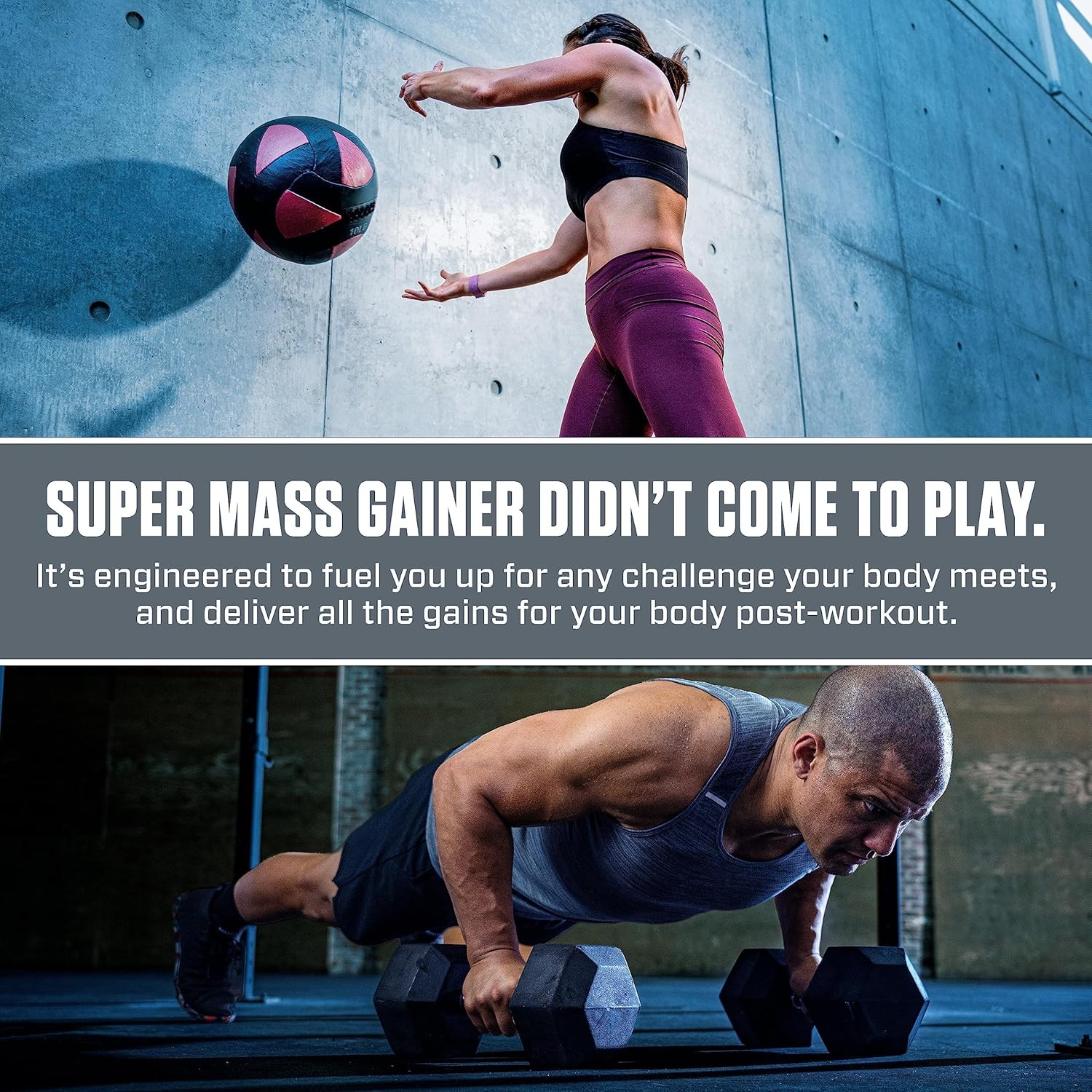 Super Mass Gainer Protein Powder, Gourmet Vanilla, 52G Protein, 1G Creatine, 128